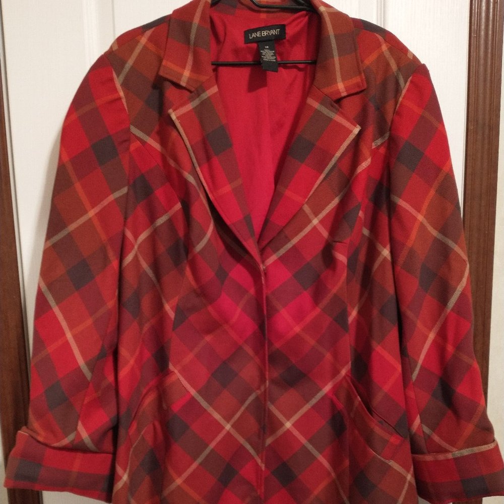 Lane Bryant Plaid Lightweight Jacket